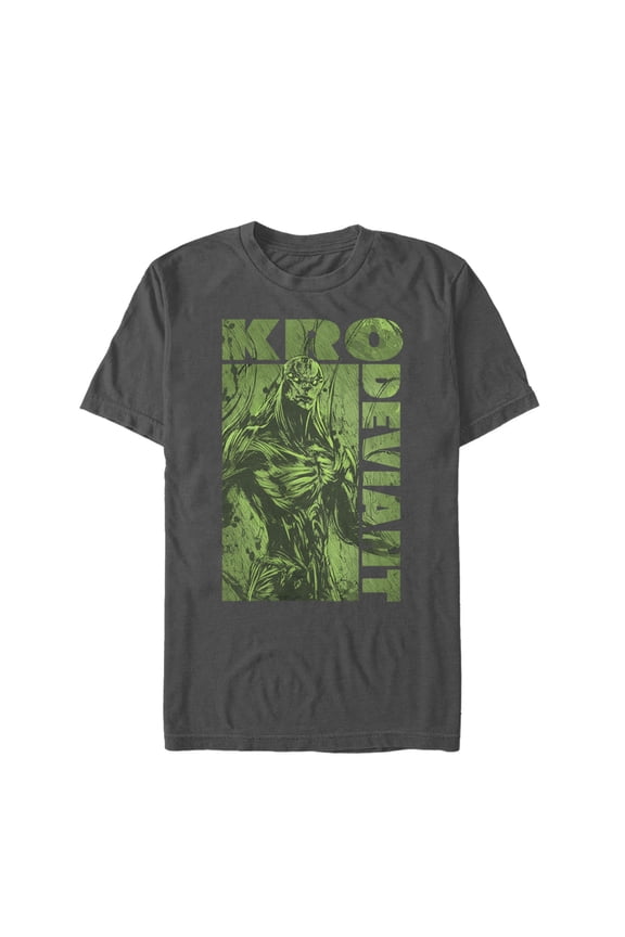 Men's Marvel Eternals Kro Deviant Green Graphic Tee Charcoal 2X Large