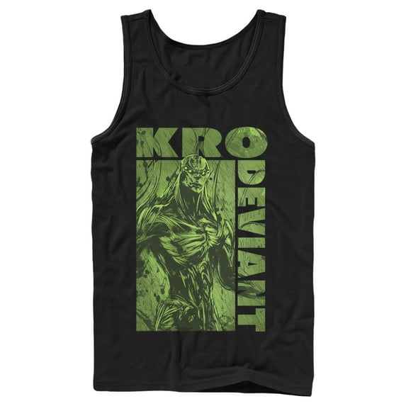 Men's Marvel Eternals Kro Deviant Green Tank Top Black Large