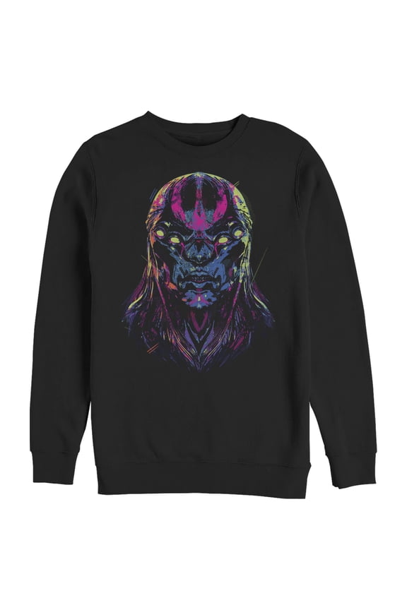 Men's Marvel Eternals Kro Devious Face Sweatshirt Black Small