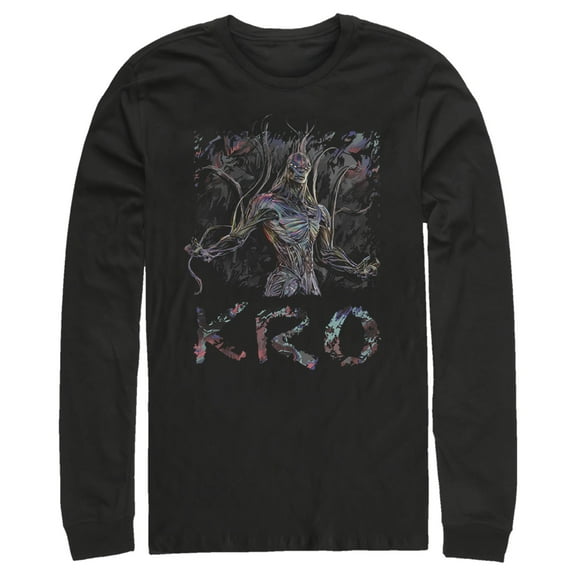 Men's Marvel Eternals Kro  Long Sleeve Shirt Black X Large