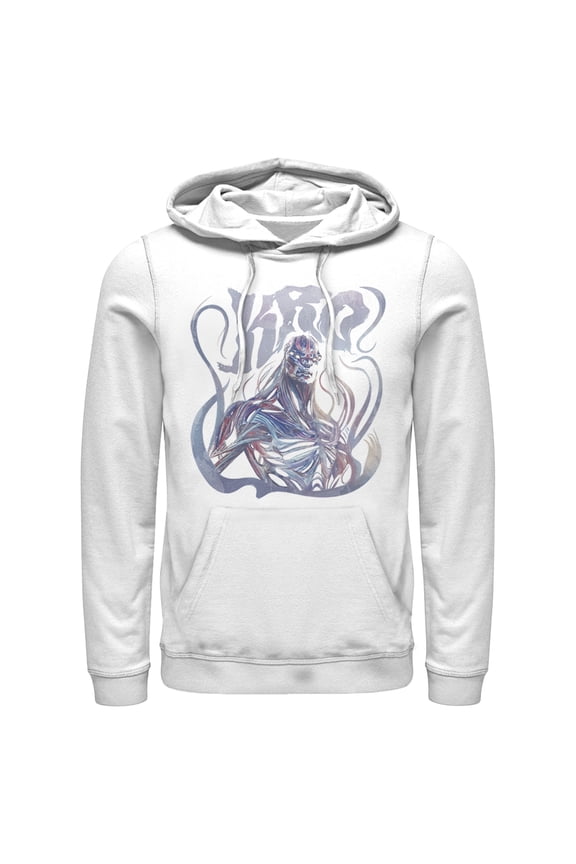 Men's Marvel Eternals Kro Pastel Pull Over Hoodie White Large