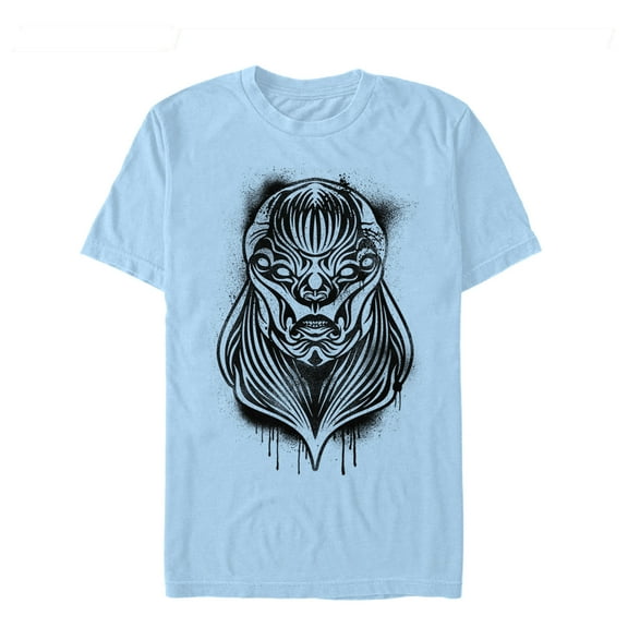 Men's Marvel Eternals Kro Spray Paint  Graphic Tee Light Blue 3X Large