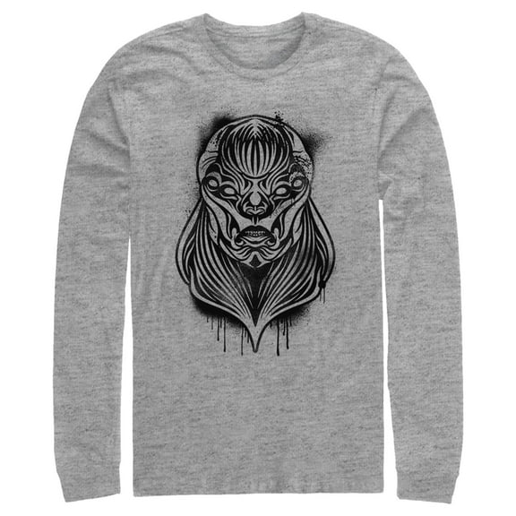 Men's Marvel Eternals Kro Spray Paint Long Sleeve Shirt Athletic Heather X Large