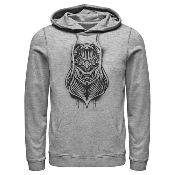 Men's Marvel Eternals Kro Spray Paint Pull Over Hoodie Athletic Heather X Large