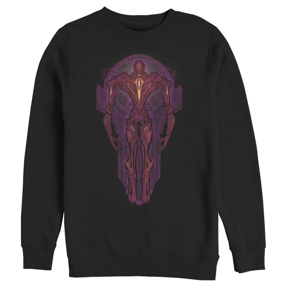 Men's Marvel Eternals Kro Stained Glass  Sweatshirt Black X Large