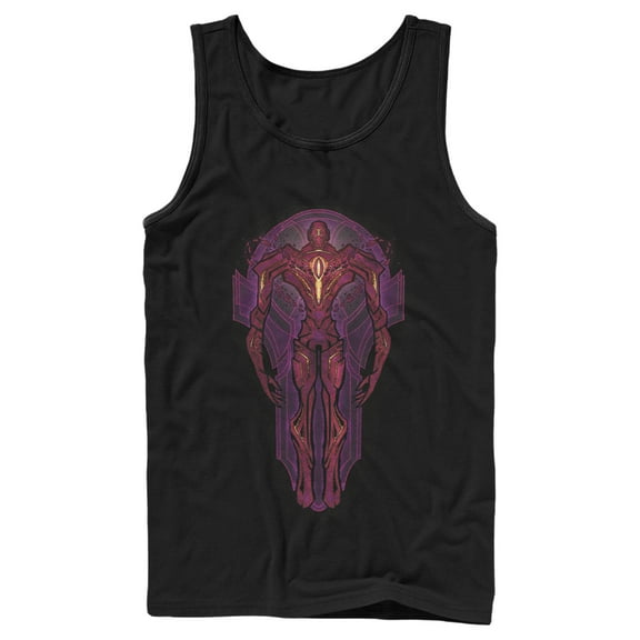 Men's Marvel Eternals Kro Stained Glass Tank Top Black Small