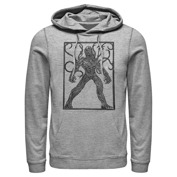 Men's Marvel Eternals Kro Woodcut Pull Over Hoodie Athletic Heather Small