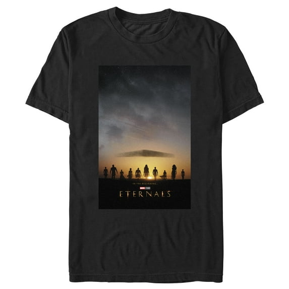 Men's Marvel Eternals Movie Poster Graphic Tee Black Small