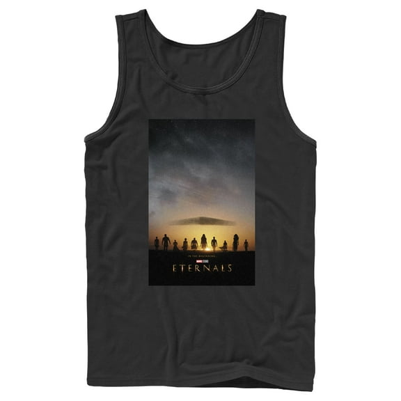 Men's Marvel Eternals Movie Poster Tank Top Black Large