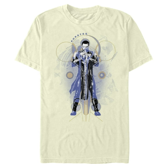Men's Marvel Eternals Phastos Circles Graphic Tee Beige Large