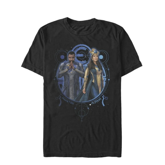 Men's Marvel Eternals Phastos and Ajak Duo  Graphic Tee Black Medium