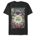 thumbnail image 1 of Men's Marvel Eternals Retro Comic Book Cover Graphic Tee Black 3X Large, 1 of 5
