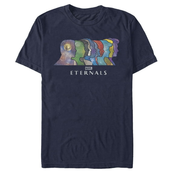 Men's Marvel Eternals Silhouettes Graphic Tee Navy Blue 2X Large