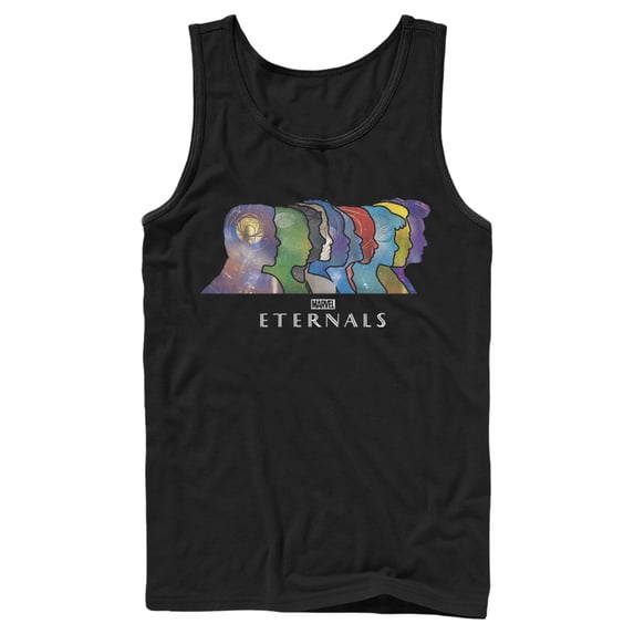 Men's Marvel Eternals Silhouettes Tank Top Black Small