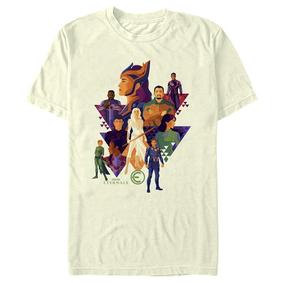 Men's Marvel Eternals Triangle Portraits  Graphic Tee Beige Large