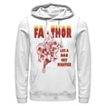 thumbnail image 1 of Men's Marvel Fa-Thor Like a Dad Only Mightier Comic Thor Pull Over Hoodie White 2X Large, 1 of 4