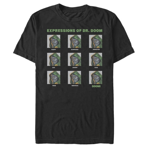 Men's Marvel: Fantastic Four Expressions of Dr. Doom Graphic T-Shirt