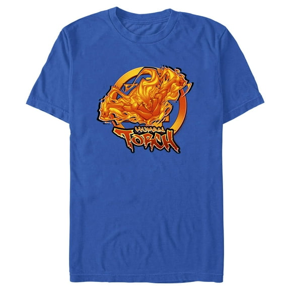 Men's Marvel: Fantastic Four Human Torch Logo  Graphic T-Shirt