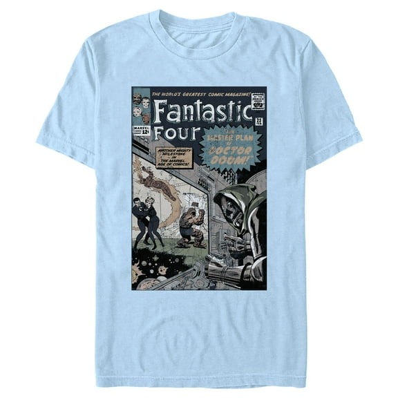 Men's Marvel: Fantastic Four The Master Plan of Doctor Doom Comic Cover  Graphic T-Shirt