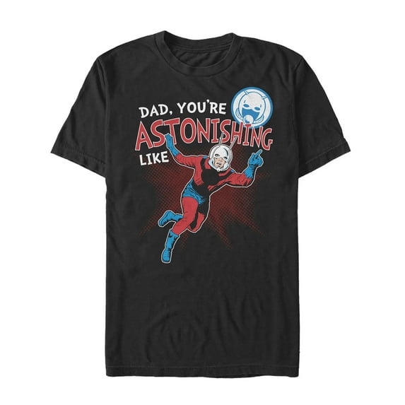 Men's Marvel Father's Day Astonishing Ant Man Graphic Tee Black Medium