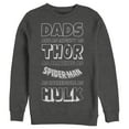 thumbnail image 1 of Men's Marvel Father's Day Avengers Dad Traits  Sweatshirt Charcoal Heather 2X Large, 1 of 3