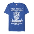 thumbnail image 1 of Men's Marvel Father's Day Captain America Not Regular Dad  Graphic Tee Royal Blue 2X Large, 1 of 4