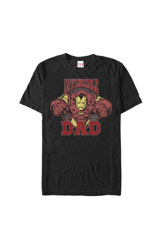 Men's Marvel Father's Day Iron Man Invincible Dad Graphic Tee Black 2X Large