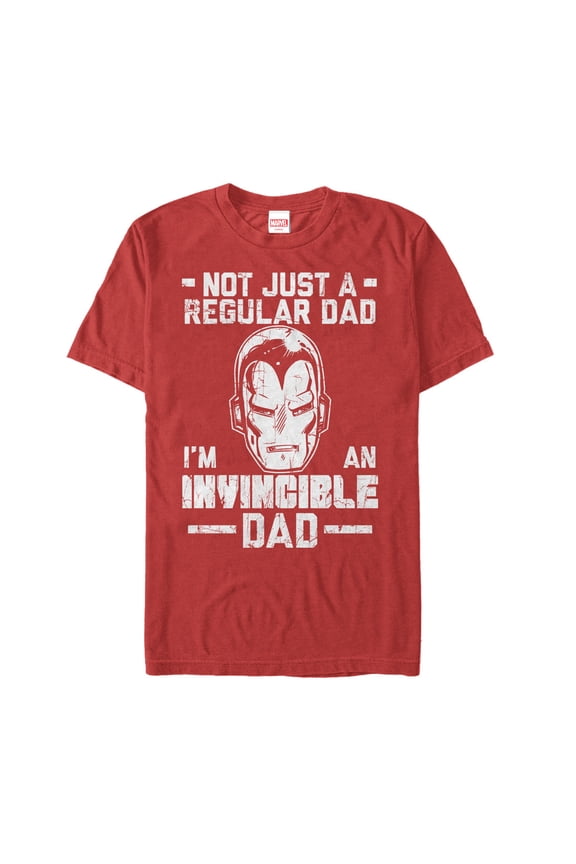 Men's Marvel Father's Day Iron Man Not Regular Dad Graphic Tee Red 2X Large