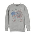 thumbnail image 1 of Men's Marvel Fourth of July Cartoon Captain America Sweatshirt Athletic Heather Medium, 1 of 3