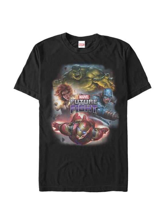 Men's Marvel Future Fight Character Battle Graphic Tee Black 5X Large