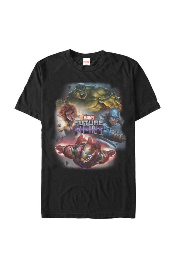 Men's Marvel Future Fight Character Battle Graphic Tee Black 5X Large