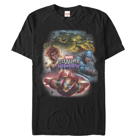 Men's Marvel Future Fight Character Battle Graphic Tee Black Medium