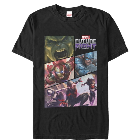 Men's Marvel Future Fight Character Dimension Graphic Tee Black 5X Large