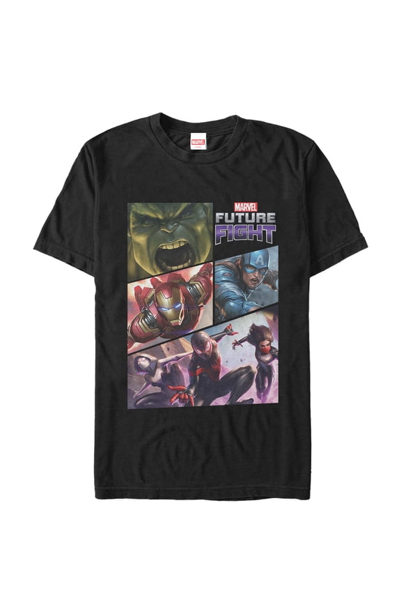 Men's Marvel Future Fight Character Dimension Graphic Tee Black 5X Large
