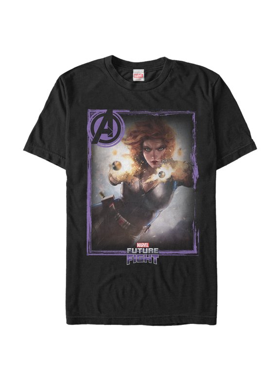 Men's Marvel Future Fight Widow Graphic Tee Black Large