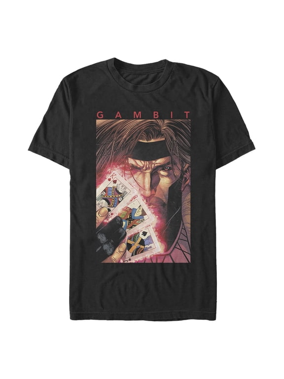 Men's Marvel Gambit Poker Cards Graphic T-Shirt