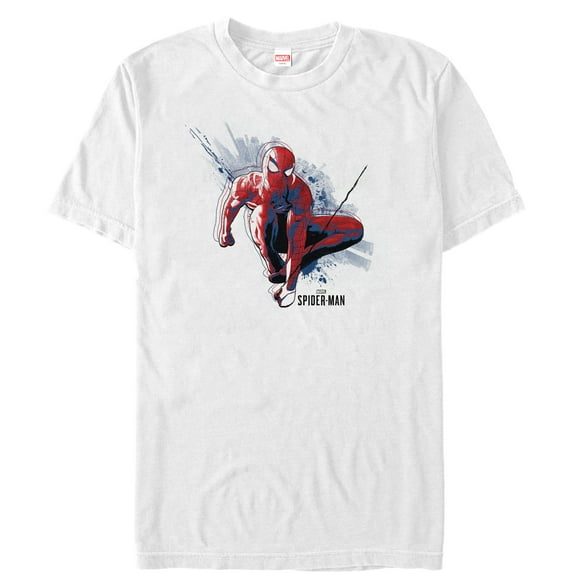 Men's Marvel Gamerverse Spider-Man City Graphic Tee White 2X Large
