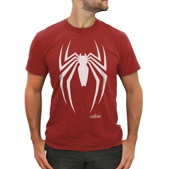Men's Marvel Gamerverse Spider-Man Logo Graphic Tee Red Heather Medium