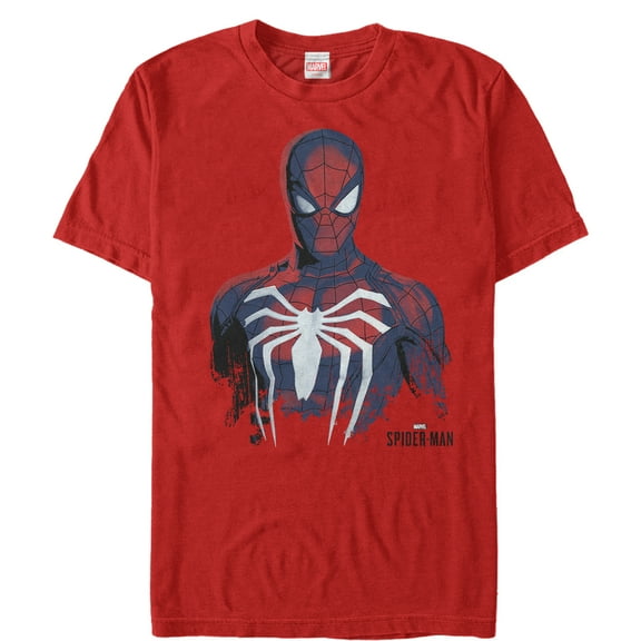 Men's Marvel Gamerverse Spider-Man Paint Print  Graphic Tee Red Small