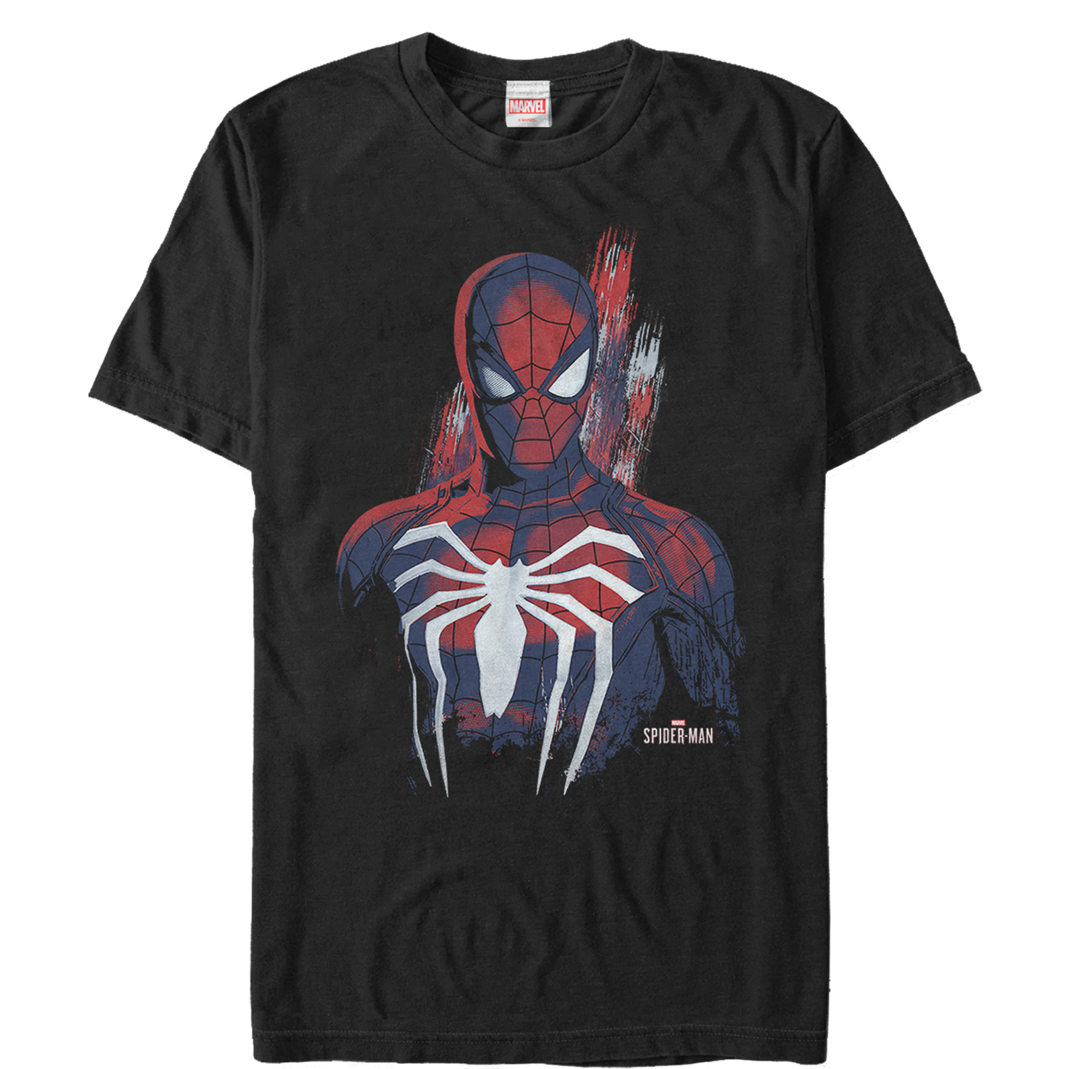 Men's Marvel Gamerverse Spider-Man Streak  Graphic Tee Black X Large - image 1 of 4