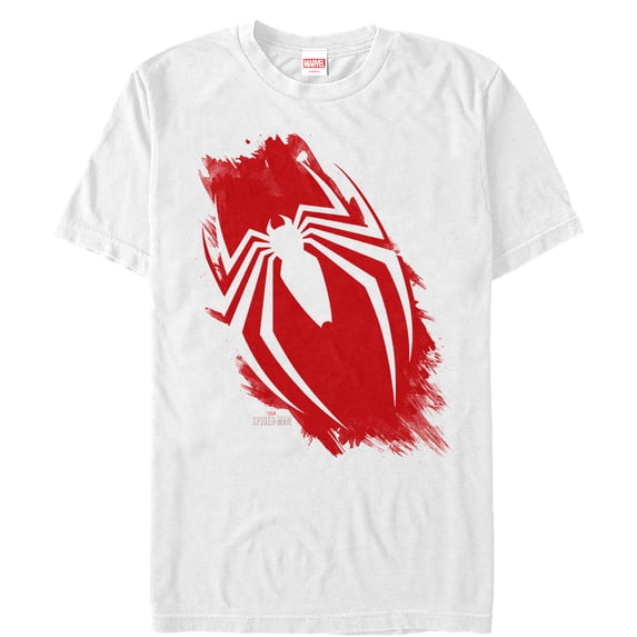 Men's Marvel Gamerverse Spider-Man Symbol Streak Graphic Tee White 2X Large