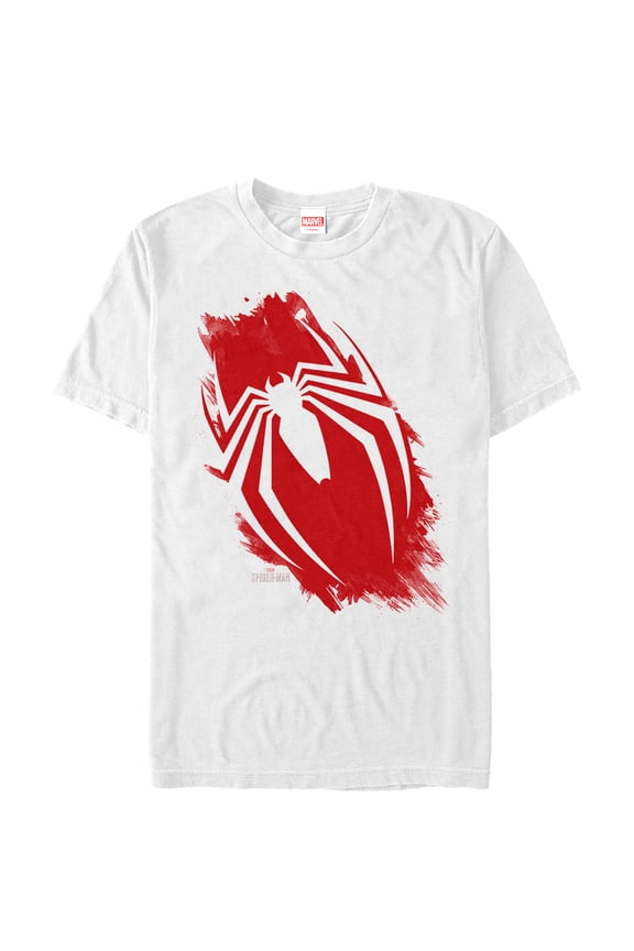 Men's Marvel Gamerverse Spider-Man Symbol Streak Graphic Tee White 3X Large
