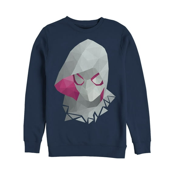 Men's Marvel Geometric Spider-Gwen Sweatshirt Navy Blue X Large