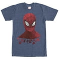 thumbnail image 1 of Men's Marvel Geometric Spider-Man Graphic Tee Navy Blue Heather Large, 1 of 3