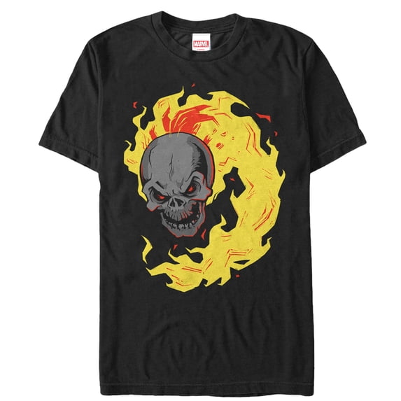 Men's Marvel Ghost Rider Cartoon Graphic Tee Black X Large