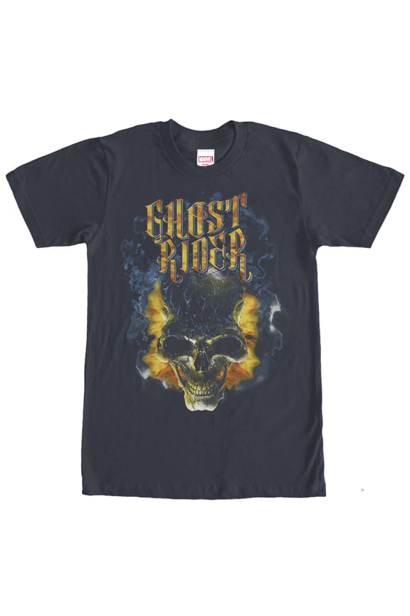 Men's Marvel Ghost Rider Graphic Tee Navy Blue 2X Large