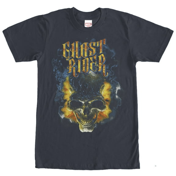 Men's Marvel Ghost Rider Graphic Tee Navy Blue Medium