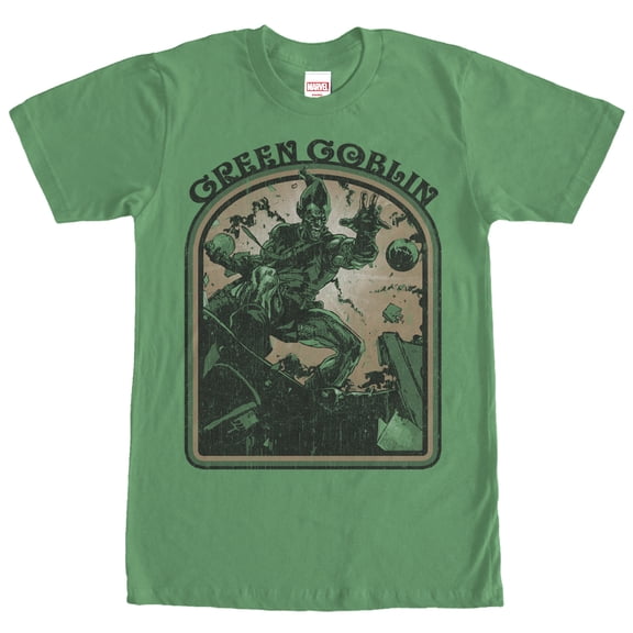 Men's Marvel Goblin Graphic Tee Kelly Green Small