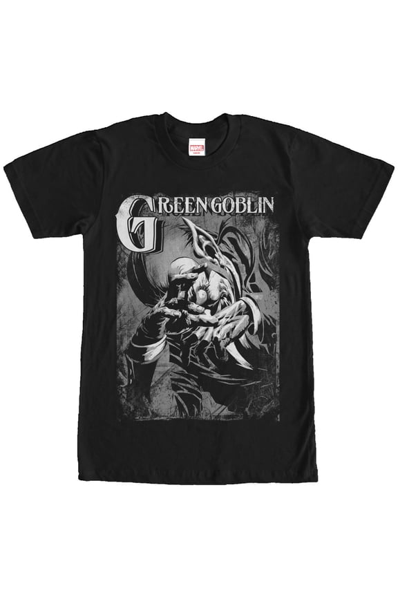 Men's Marvel Goblin Grimace Graphic Tee Black X Large