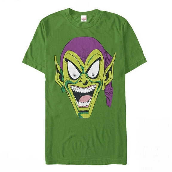 Men's Marvel Goblin Laugh  Graphic Tee Kelly Green Medium